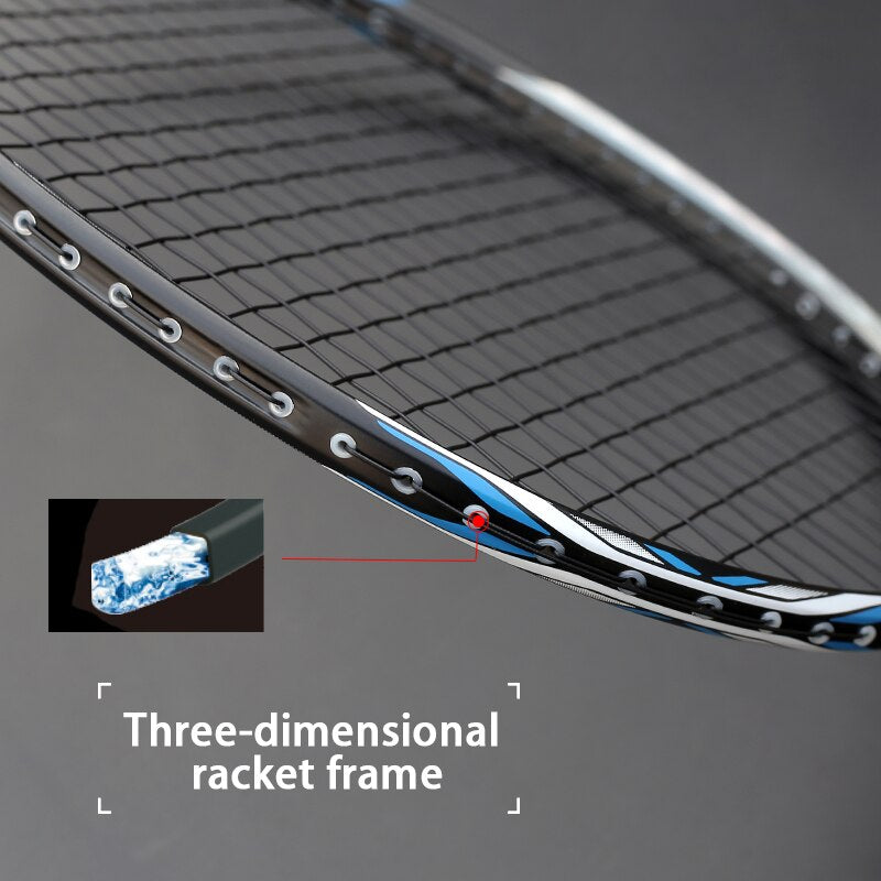 Ultra Light 8U 62g Carbon Fiber Badminton Rackets Professional Offensive Type Racket With Strings Bags Max 32lbs G4 Padel Sports