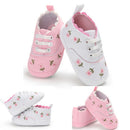 Lioraitiin Baby Infant Girl Soft Sole Crib Toddler Canvas Cute Flower Sneaker Shoes