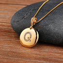AIBEF Fashion Initial A-Z 26 Letter Necklace For Women Gold Plated Chain Charm Name Pendants Copper Jewelry Statement Girl Gifts