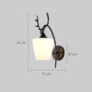 Decoration Loft Indoor Wall Lamp Glass Shade for Bedroom Stair Modern Minimalist Bedside Lights Black E27 Base