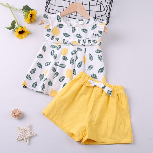 Humor Bear Baby Girl Clothes Fashion New Girls Clothing Sets Kids Clothes Toddler Girl Cute Bow T-shirt+ Pants Set