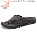 Men's PU Leather Slippers Outdoor Flip Flops Men Slipper Casual Chanclas Hombre Flip Flop News Flat Shoes Flipflops