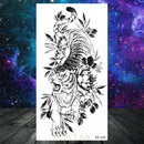 Owl Moth Jewelry Temporary Tattoo For Women Men Mandala Henna Flower Tattoo Mehndi Fake Pendants Geometric Tatoo Chest Back Lace