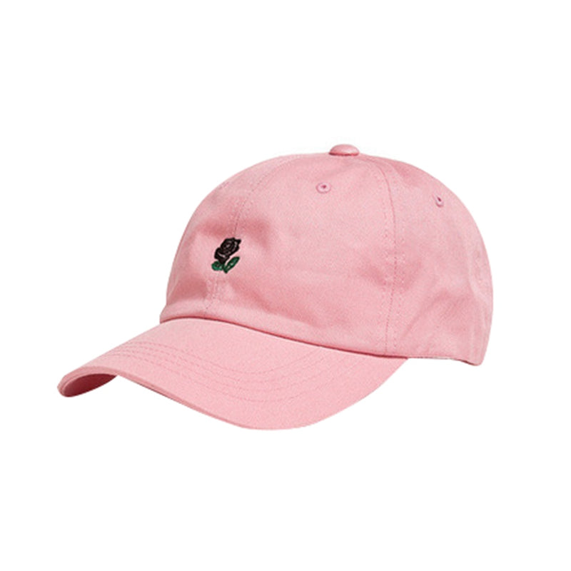 Woman Embroidery Cotton Baseball Cap Boys Girls Snapback Hip Hop Flat Hat Cotton Rose embroidered baseball cap fashion wild hat