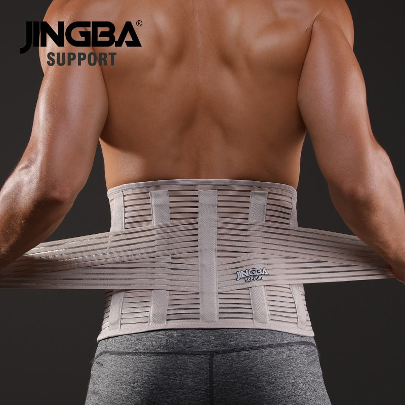 JINGBA SUPPORT Corset Slimming Belt Waist Trainer Sweat Men Back Support Waist Protection Fitness Belt Factory wholesale Dropshi