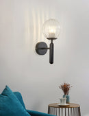 Decoration Loft Indoor Wall Lamp Glass Shade for Bedroom Stair Modern Minimalist Bedside Lights Black E27 Base