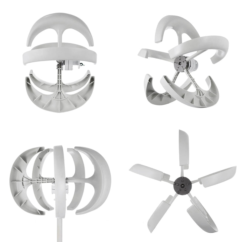 3000W 48V Vertical Axis Wind Turbines Generator Lantern 5 Blades Motor Kit Windmill Energy Charge Home Camping