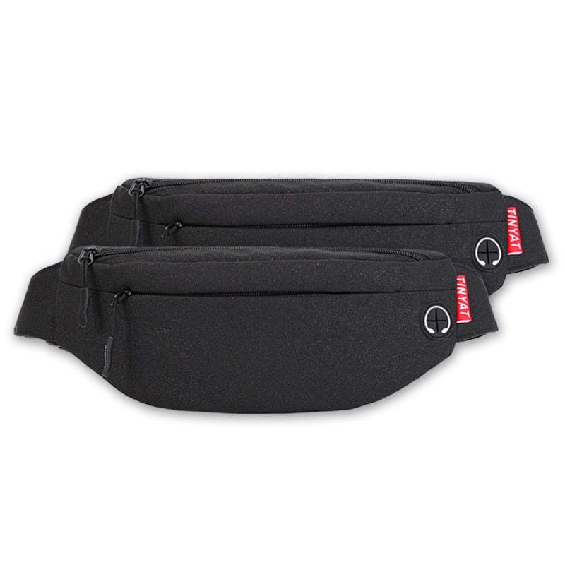 TINYAT Men Waist Bag Pack Purse Casual Large Phone Belt Bag Pouch Women's Canvas Travel Phone Bag Fanny Banana Bag Hip 4 Pockets