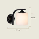 Decoration Loft Indoor Wall Lamp Glass Shade for Bedroom Stair Modern Minimalist Bedside Lights Black E27 Base