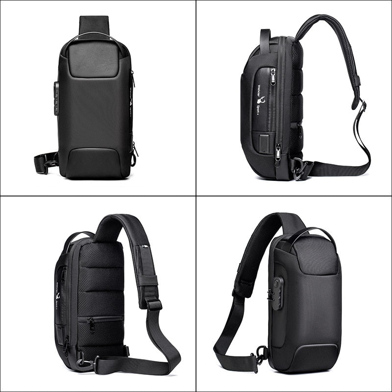 New Multifunction Crossbody Bag for Men Anti-theft Shoulder Messenger Bags Male Waterproof Short Trip Chest Bag Male Bag