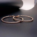 New Fashion Exaggerated Style Shiny Crystal Rhine women&#39;s Big Round Earrings exquisite luxury women&#39;s Earrings Jewelry Gift