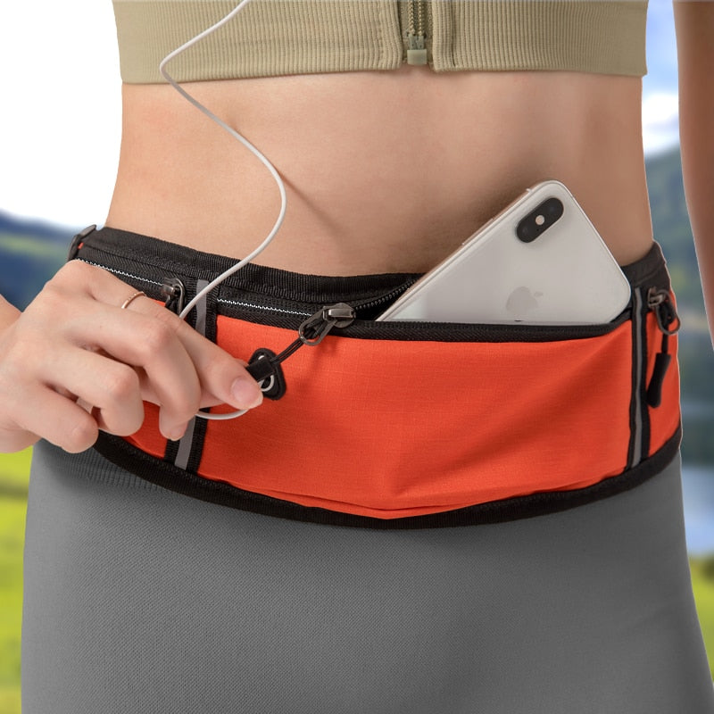 Professional Running Waist Bag Sports Belt Pouch Mobile Phone Case Men Women Hidden Pouch Gym SportsBags Running Belt Waist Pack