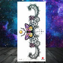 Owl Moth Jewelry Temporary Tattoo For Women Men Mandala Henna Flower Tattoo Mehndi Fake Pendants Geometric Tatoo Chest Back Lace