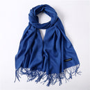 Solid Color Soft Women Scarf Cashmere-like Scarves Lady Thin Shawls Wraps Pashmina Femal Hijab Headband