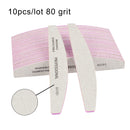3/5/10Pcs Professional Nail File 80 100 180 Grit Unhas De Gel Nail Files Sandpaper Moon Style Acrylic Nail File Art Tools