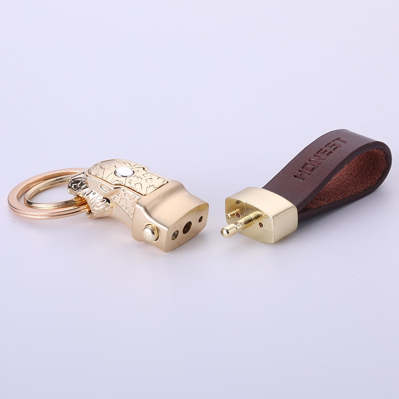 Gold Auto Key Chain golden keychains women handbag charms pendant metal key  finder luxury man car key rings accessory 55*15*6mm
