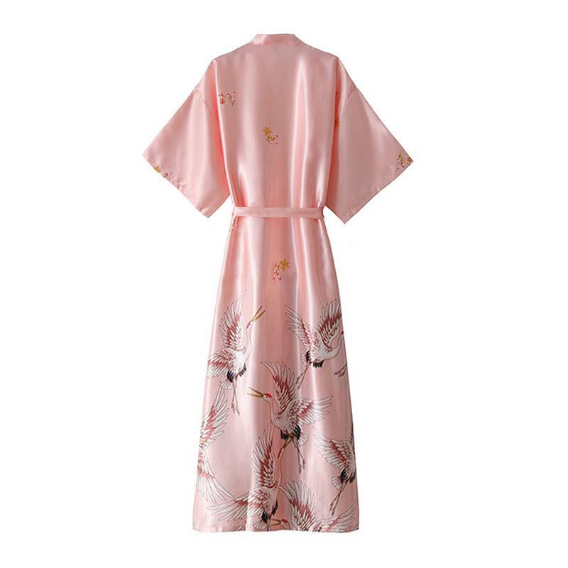 Fashion Women Mini Kimono Robe Lady Rayon Bath Gown Yukata Nightgown Sleepwear Sleepshirts Pijama Mujer Size M-XXL