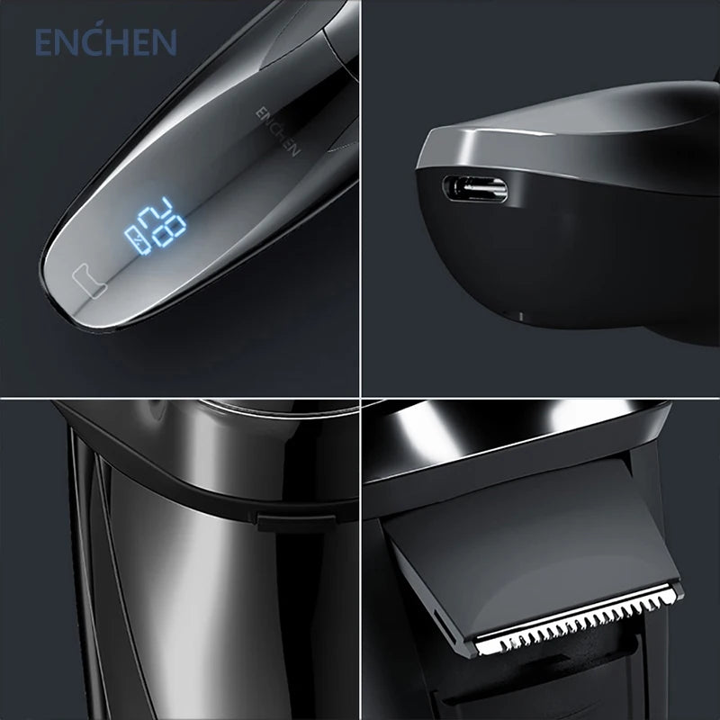 ENCHEN Blackstone3 Electric Shaver 3D Triple Blade Floating Razor Shaving Machine Washable USB Rechargeable Beard Trimmer New