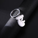 Teamer Cute Koala Pendant Keychain Stainless Steel Animal Keyring Bag Car Key Chain for Women Jewelry Accessories Gift wholesale