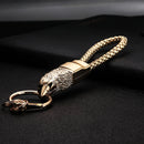 Honest Luxury Men Women Car Keychain Leapard Dragon Genuine Leather Rope Key Ring for Male Jewelry Creativity Gift Wholesale