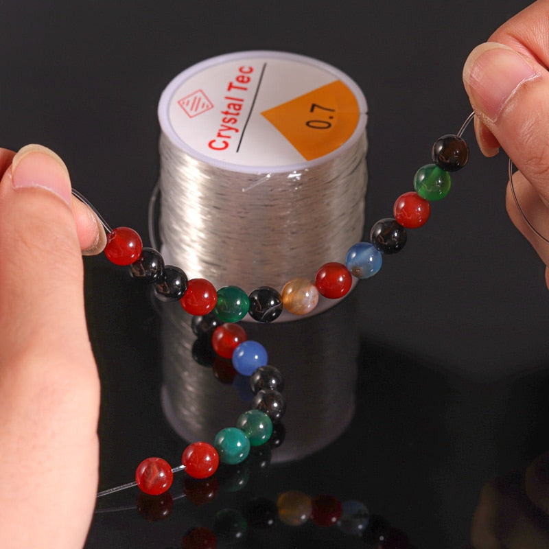 Kitcheniva 4pcs Crystal String Thread Beading Cords Elastic Line DIY