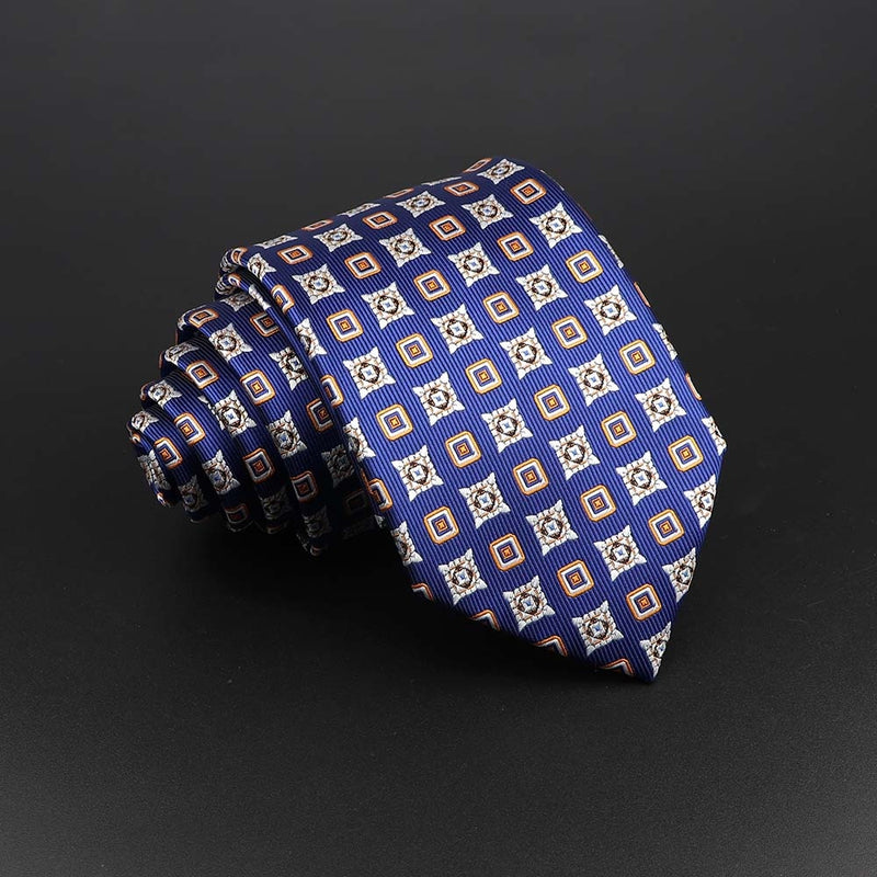 Fashion Polyester Necktie For Men Business Meeting Formal Striped Dot Floral 8cm Jacquard Tie Daily Wear Cravat Suit Accessories