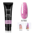 ROSALIND Pure Color Poly Nail Gel Jelly Polish 15ml Hybrid Varnishes Gel Nails Art Design Glitter Nail Polish UV Builder Lacquer
