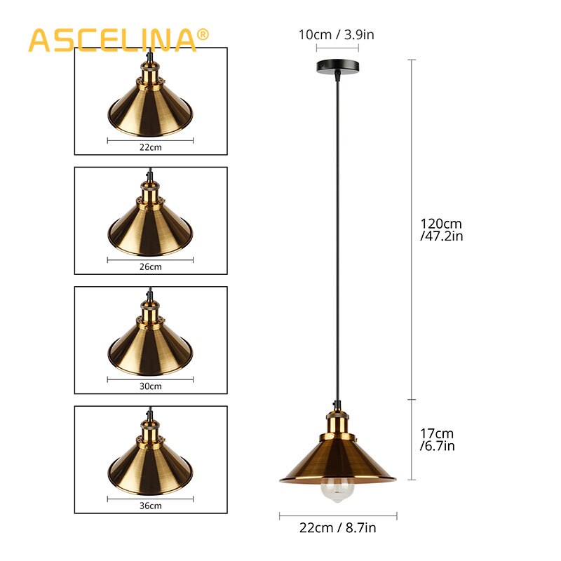 Retro Industrial Ceiling Chandeliers Iron E27 Pendant Lamps For Kitchen Bedroom Restaurant Home Black/Gold 3 Heads Hanging Light