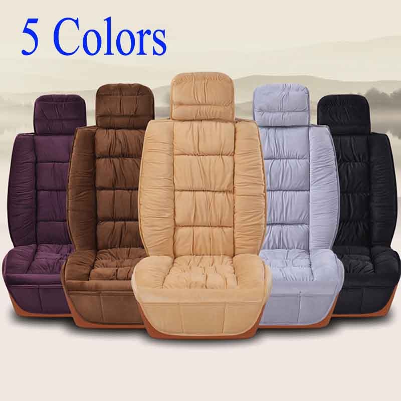 Plush Cotton Car Seat Cover Surrounded Warm Cushion Faux Fur For Seat Protector Mat Car Interior Accessories