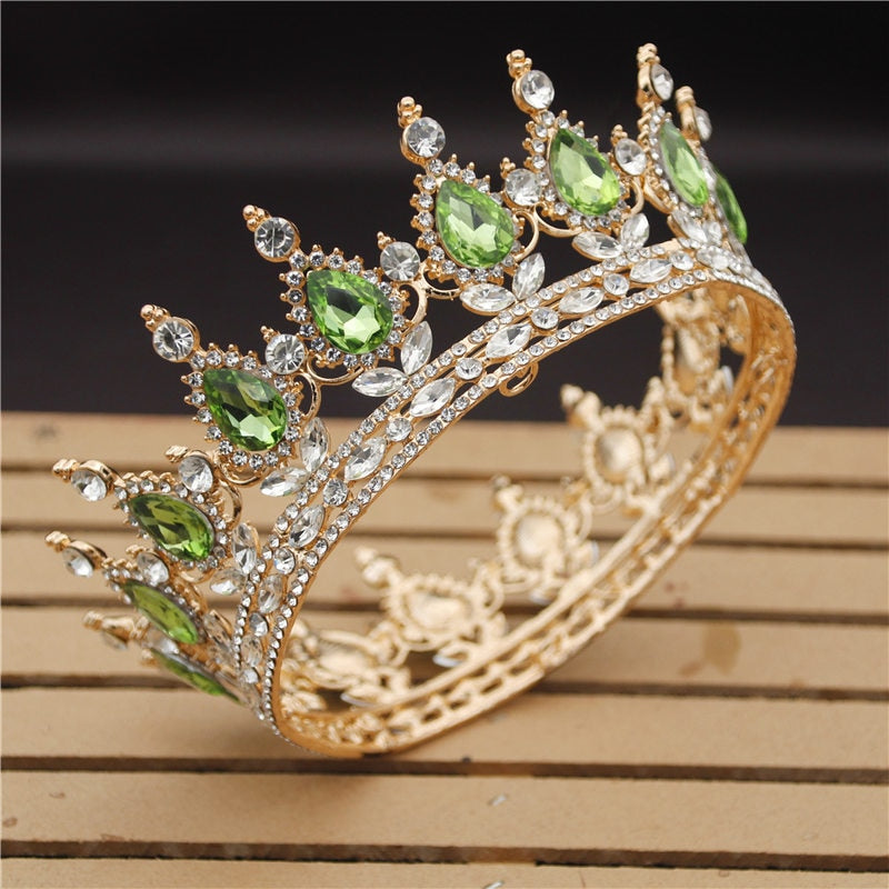 Crystal Vintage Royal Queen King Tiaras and Crowns Men/Women Pageant Prom Diadem Hair Ornaments Wedding Hair Jewelry Accessories