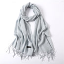 Solid Color Soft Women Scarf Cashmere-like Scarves Lady Thin Shawls Wraps Pashmina Femal Hijab Headband