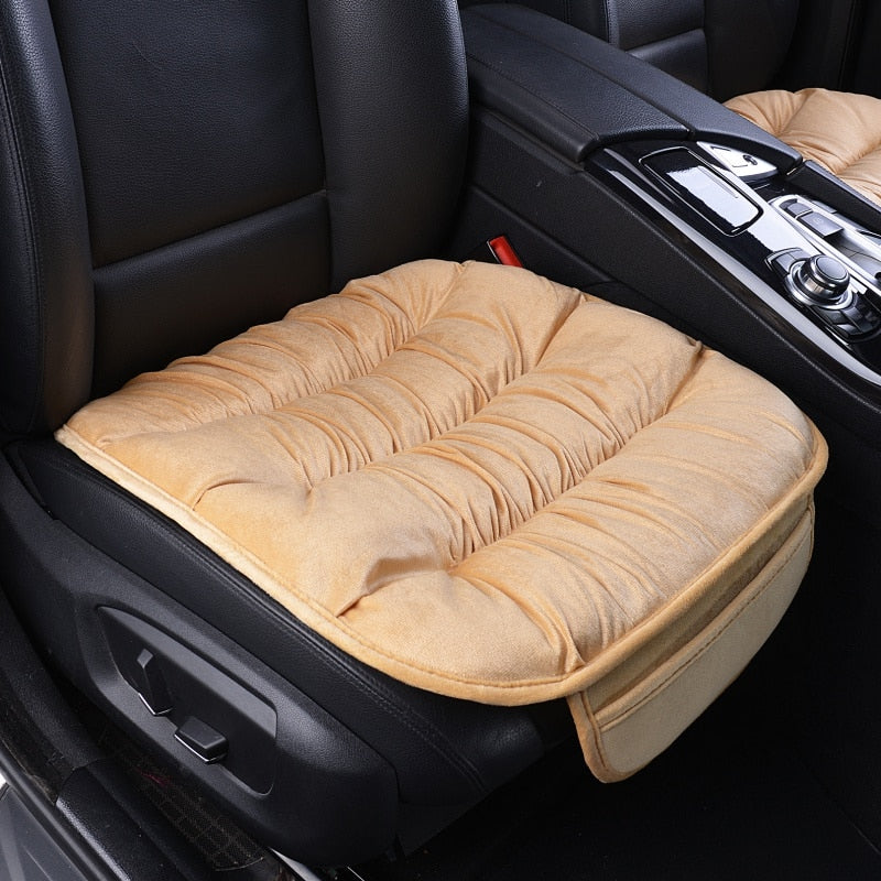 Plush Cotton Car Seat Cover Surrounded Warm Cushion Faux Fur For Seat Protector Mat Car Interior Accessories