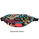 TINYAT Print Leaf Travel Waist Bag Pack For Men Women Fashion Casual Shoulder Bag Man Belt Pouch Female Banana Bags Fanny Bags