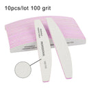3/5/10Pcs Professional Nail File 80 100 180 Grit Unhas De Gel Nail Files Sandpaper Moon Style Acrylic Nail File Art Tools