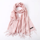Solid Color Soft Women Scarf Cashmere-like Scarves Lady Thin Shawls Wraps Pashmina Femal Hijab Headband