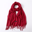 Solid Color Soft Women Scarf Cashmere-like Scarves Lady Thin Shawls Wraps Pashmina Femal Hijab Headband