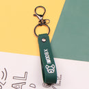 Fashion French Bulldog Keychain Bag Pendant Leather Car Keychain Couple Key Holder Chain Ring Cute Dog Trinket Animal Keyfob