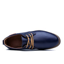 New Fashion Men Shoes Men Leather Oxfords Shoes Casual Lace-up Formal Business Wedding Dress Shoes Big Size 38-48