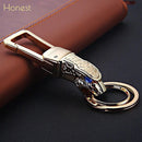 Honest Luxury Men Women Car Keychain Leapard Dragon Genuine Leather Rope Key Ring for Male Jewelry Creativity Gift Wholesale
