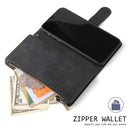 Zipper Wallet Leather Phone Case For iPhone 13 12 11 Pro Max 13 Mini SE X XR XS Max 6 6s 7 8 Plus Flip Magnetic Book Case