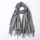 Solid Color Soft Women Scarf Cashmere-like Scarves Lady Thin Shawls Wraps Pashmina Femal Hijab Headband