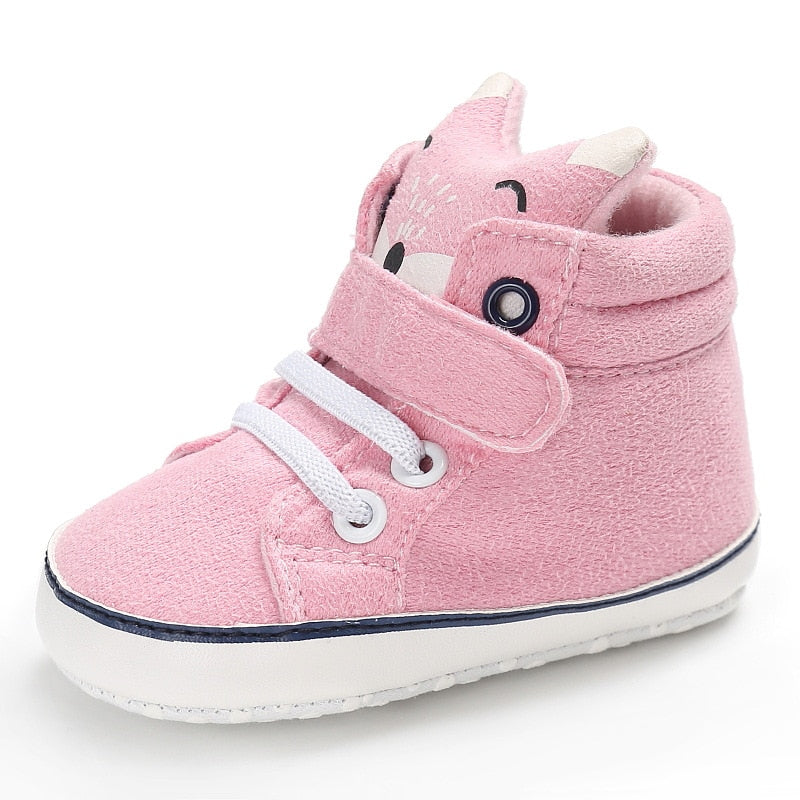 Baby Animal  Shoes Kid Boy Girl Fox Head Cotton Cloth First Walker Anti-slip Soft Sole Toddler Sneaker suit for 0-1 year