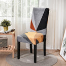 Square lattice printed stretch chair cover for dining room office banquet chair protector elastic material armchair cover