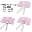 3/5/10Pcs Professional Nail File 80 100 180 Grit Unhas De Gel Nail Files Sandpaper Moon Style Acrylic Nail File Art Tools