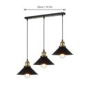 Retro Industrial Ceiling Chandeliers Iron E27 Pendant Lamps For Kitchen Bedroom Restaurant Home Black/Gold 3 Heads Hanging Light