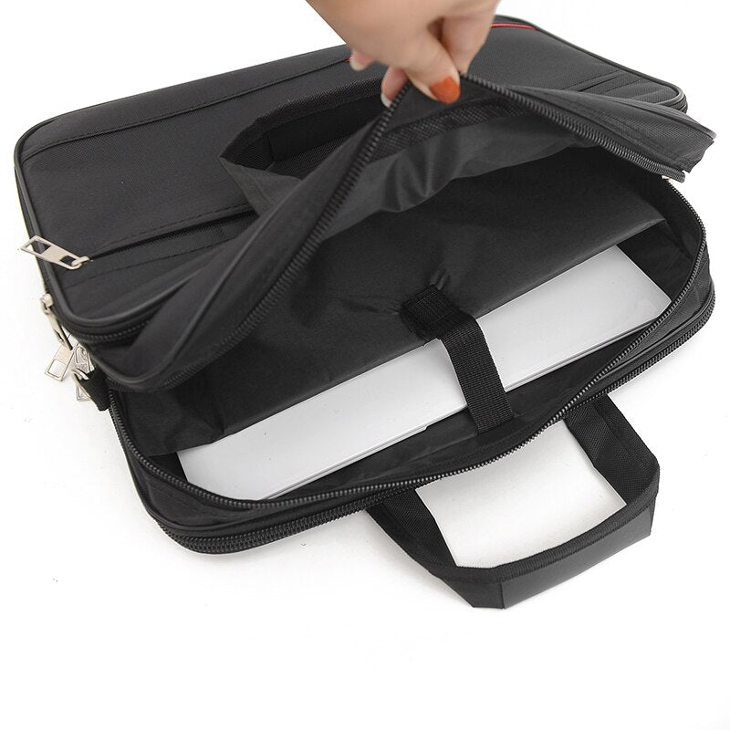 AOTTLA Handbag For Male 17.5 Inch Big Capacity Laptop Bag Nylon Good Quality Men Shoulder Bag Classic Pure Color Men's Briefcase
