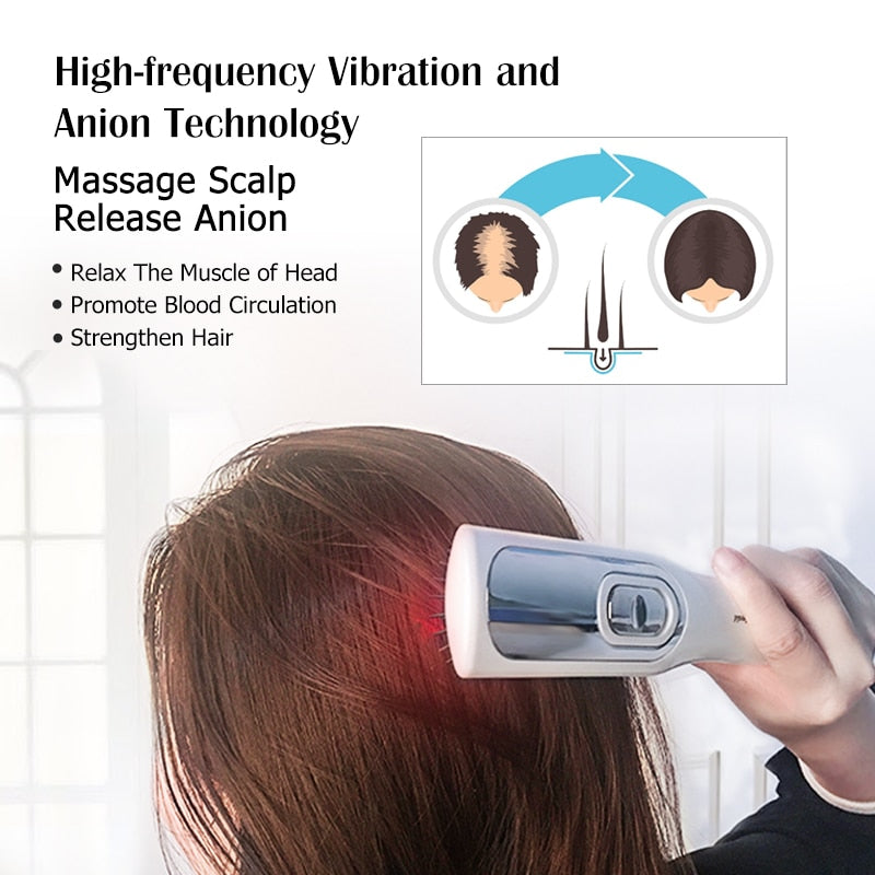 Laser Hair Growth Comb Progressive hair therapy Hairbrush Scalp Massager Infrared Health Hair Regrowth Laser Anti-loss Treatment