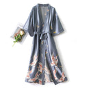 Fashion Women Mini Kimono Robe Lady Rayon Bath Gown Yukata Nightgown Sleepwear Sleepshirts Pijama Mujer Size M-XXL