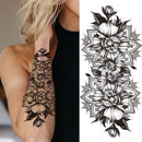 Fashion Mandala Flower Fake Tattoo Stickers For Women Adults Geometry Totem Temporary Tattoos DIY Party Waterproof Tattos Leaves