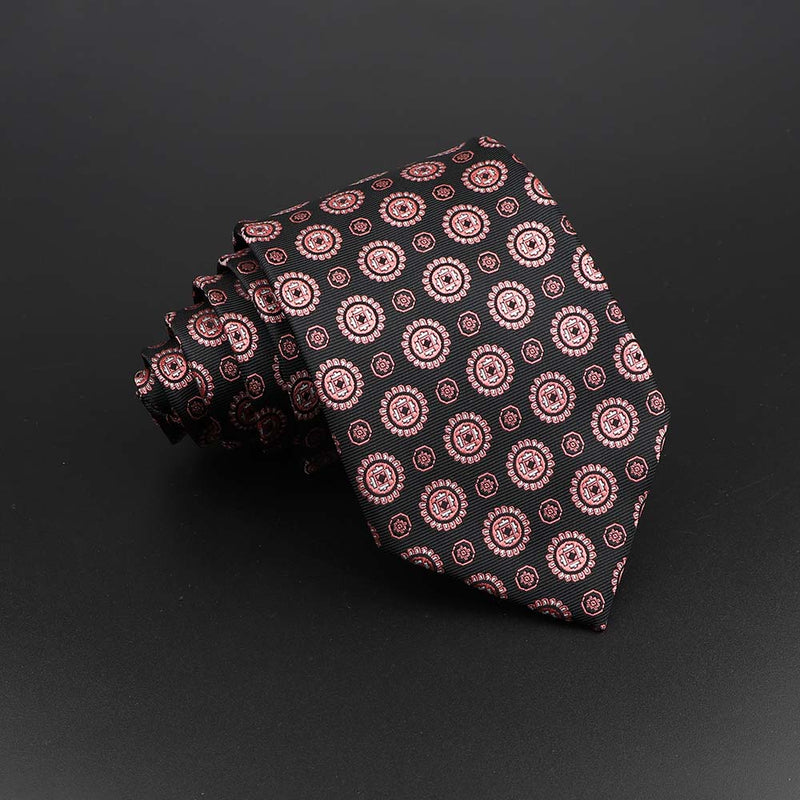 Fashion Polyester Necktie For Men Business Meeting Formal Striped Dot Floral 8cm Jacquard Tie Daily Wear Cravat Suit Accessories